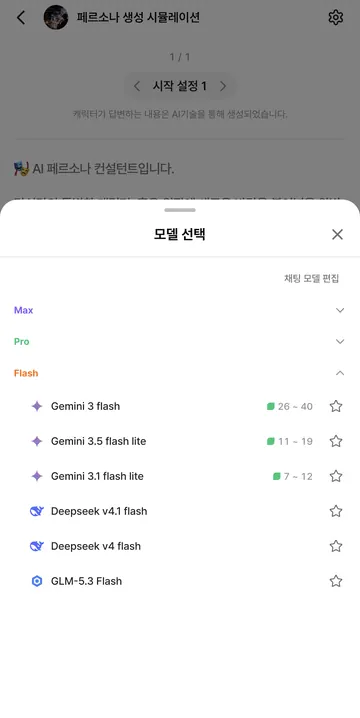 Flash 모델과 정량 가격